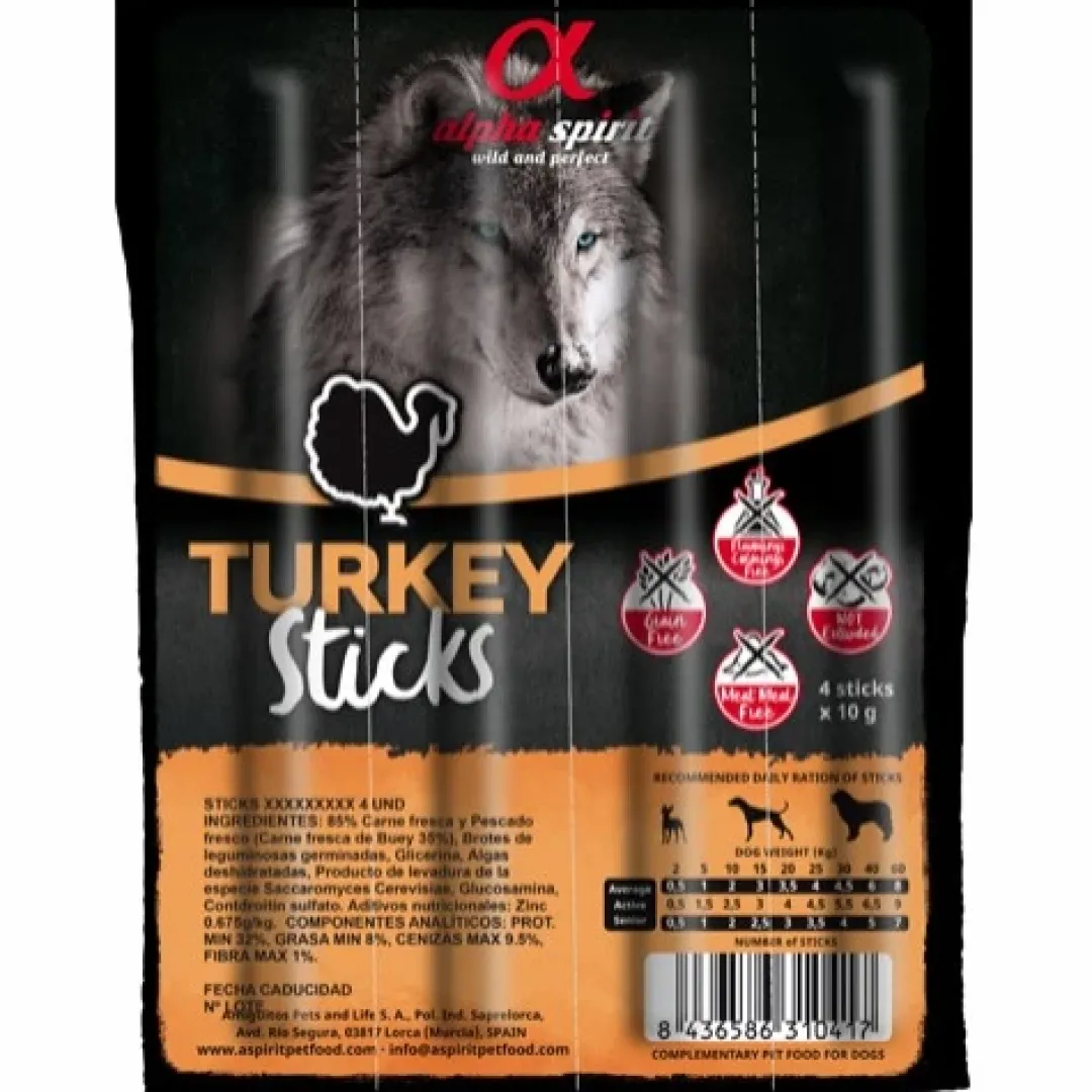 Online Turkey Ristra Sticks 4 stk - kornfri hundesnacks med kalkun Snacks Til Hvalpe - Lækre Godbidder Til Træning Og Forkælelse|Hundeguf Og Tyggeben Til Hunde