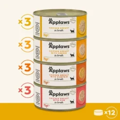 Discount Applaws Kattevådmad Kyllingekasse 12 x 70 g Kattefoder & Snacks