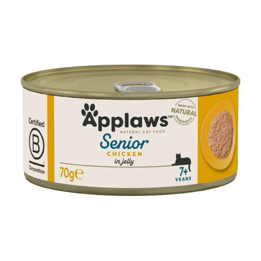 Clearance Applaws Kattevådmad Senior Kylling i Gele 70 g Kattefoder & Snacks