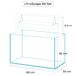 Akvarie og Lampe Ultra Scape 60 Snow Akvarier