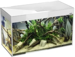 Clearance Glossy akvarie i Hvid 120 cm 260 Liter Akvarier