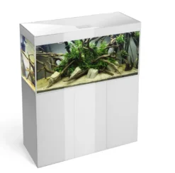 Clearance Glossy akvarie i Hvid 120 cm 260 Liter Akvarier