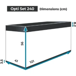 Best Optiset 240 Sort Akvarier