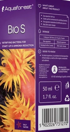 Best Bio S (Bakteriopstart) 50 ml Vandbehandlingsprodukter Til Saltvandsakvarier