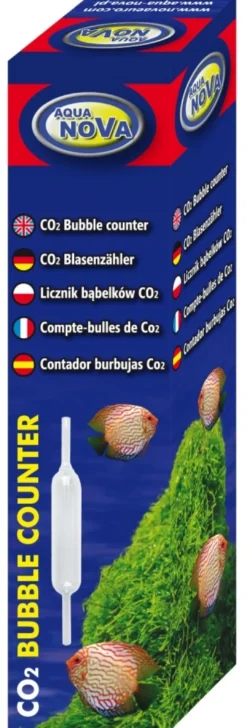 Online Aqua Nova CO2 Bobletæller i glas. C02-Udstyr Til Akvarier