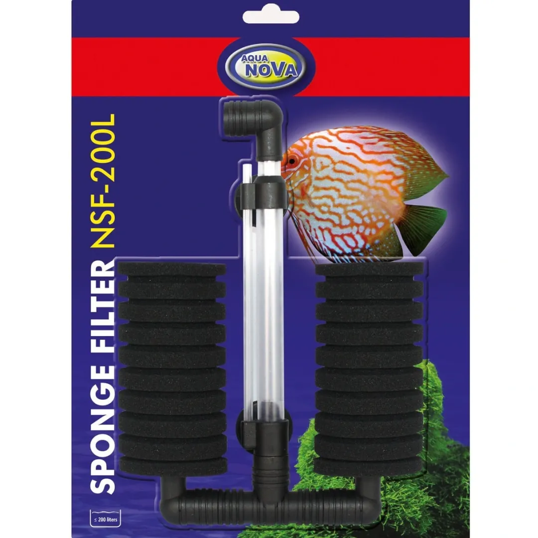 New Aqua Nova Luftfilter Dobbelt NSF-200L Luftfittings Og Filtre Til Luftpumper