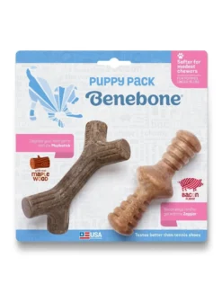 Puppy 2-Pack Maplestick/Zaggler - hvalpe tyggeben Hundelegetøj Til Alle Hunde Leg Og Aktivering Året Rundt|Legetøj Til Hvalpe - Sjov Leg, Aktivering Og Tryghed Fra Første Dag