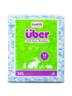 Clearance Über papirstrøelse 56 L Blå/Hvid Bundlag Til Gnavere & Kaniner