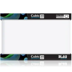 Clearance Blau CUBIC Panorama akvarium Nano Akvarium 38 L 45x28x30 cm Optiwhite glas Akvarier