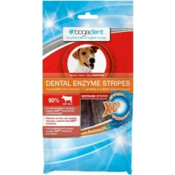 Discount Dental Enzyme Stripes Medium 100 g - tandpleje til hunde Snacks Til Hvalpe - Lækre Godbidder Til Træning Og Forkælelse|Hundeguf Og Tyggeben Til Hunde