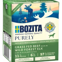 Best Bozita Hund Purely Pate Bøf og Elg 370 g - Naturligt og nærende vådfoder Hundefoder
