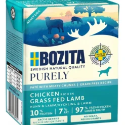 Best Bozita Hund Purely Pate Kylling og Lam 370 g - Naturligt hundefoder Hundefoder