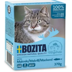 New Bozita Kattefoder Bidder i Gele med Makrel 370 gram Kattefoder & Snacks