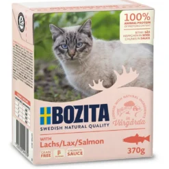 Discount Bozita Kattefoder Bidder i Sovs med Laks 370 gram Kattefoder & Snacks