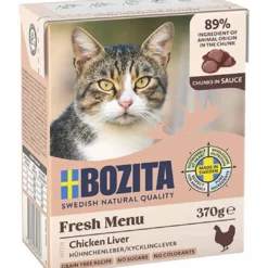 Sale Bozita Kattefoder Bidder i sovs med Kyllingelever 370 gram Kattefoder & Snacks