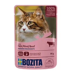 Online Bozita Kattefoder pose 85g oksekød gele Kattefoder & Snacks