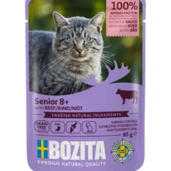 Outlet Bozita Kattefoder pose 85g senior 8+ oksekød sovs Kattefoder & Snacks