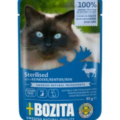 Sale Bozita Kattefoder pose 85g Steriliseret rensdyr sovs Kattefoder & Snacks