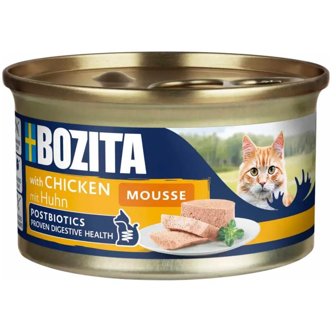 Hot Bozita Kyllingemousse 85 g - Kornfrit Fuldfoder til Kat Kattefoder & Snacks