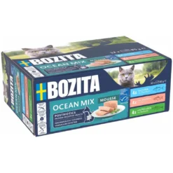 Best Bozita Mousse Blandet Hav 12x85 g - Tun, Laks & Sej til Kat Kattefoder & Snacks
