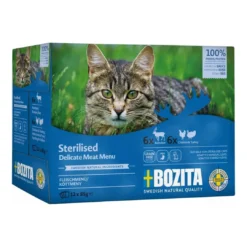 Online Bozita Sterilised Kød i sovs 12 x 85 g - rensdyr, kylling og kalkun Kattefoder & Snacks
