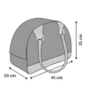 Bæretaske Chloe 1 41x20x31 cm Transport Og Adgang Til Hvalpe - Tryg Og Nem Hverdag|Transport Og Adgang For Hunde - Tryg Og Nem Hverdag