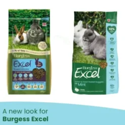 Discount Excel Junior Kaninfoder 1,5 kg - Til junior og dværgkaniner med mint Foder & Snack Til Gnavere & Kanin