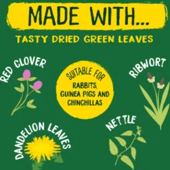 Sale Excel Luscious Leaves 60 g - Grønne blade til naturlig fouragering Foder & Snack Til Gnavere & Kanin