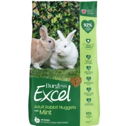 Discount Excel Rabbit Adult 3 kg - Fuldfoder til voksne kaniner med mint Foder & Snack Til Gnavere & Kanin