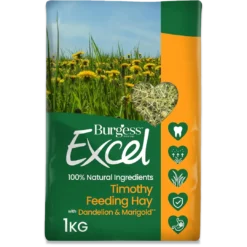 Clearance Excel Timothyhø med Mælkebøtte og Morgenfrue 1 kg Foder & Snack Til Gnavere & Kanin