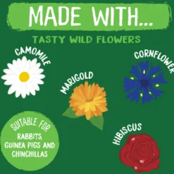 Hot Excel Wildflower Forage 75 g - Vilde blomster til naturlig fouragering Foder & Snack Til Gnavere & Kanin