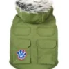 Discount Canada Pooch Everest Explorer hundejakke Militærgrøn 55 cm nr 22 Hundetøj Til Hvalpe - Varme Dækkener Og Sko Til Trygge Gåture|Hundetøj Til Alle Hunde Med Varme Dækkener Og Sko
