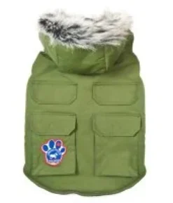 Discount Canada Pooch Everest Explorer hundejakke Militærgrøn 55 cm nr 22 Hundetøj Til Hvalpe - Varme Dækkener Og Sko Til Trygge Gåture|Hundetøj Til Alle Hunde Med Varme Dækkener Og Sko