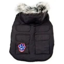 Hot Canada Pooch Everest explorer Hundejakke Sort 60 cm nr 24 Hundetøj Til Hvalpe - Varme Dækkener Og Sko Til Trygge Gåture|Hundetøj Til Alle Hunde Med Varme Dækkener Og Sko