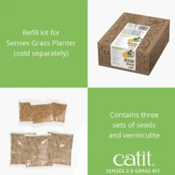 Sale Senses 2.0 Kattegræs Refill Kit sæt med 3 stk. Plejemidler Til Katte