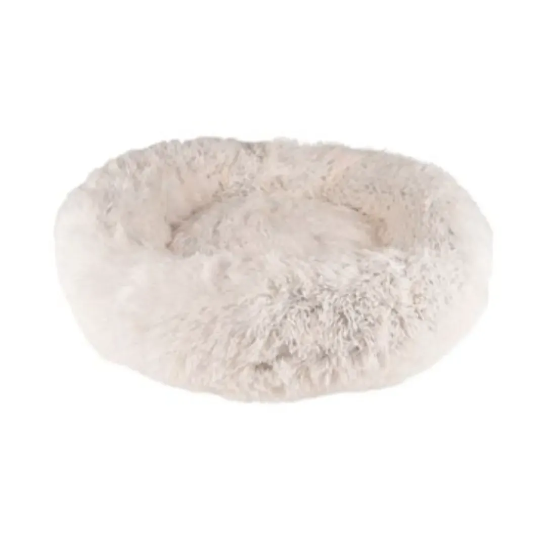 Outlet Cushion Krems fluffy rund hundeseng medium hvid Killingesenge Og Afslapningspladser - Trygge Hvilepladser Til Små Katte|Hundesenge Og Kurve Til Hunde - Bløde Og Komfortable