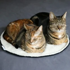 D&D CAT - MAEVE Tæppe Ø 50 cm Sort/Beige Kattesenge & Huler