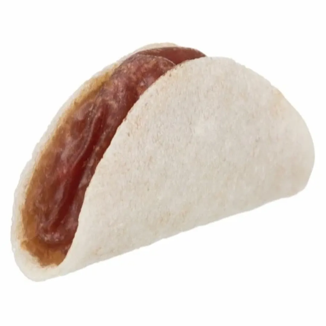New Denta Fun Mini Taco med And - sprød hundesnack med kød og hud Snacks Til Hvalpe - Lækre Godbidder Til Træning Og Forkælelse|Hundeguf Og Tyggeben Til Hunde