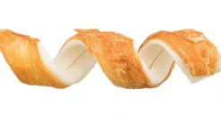 Hot Denta Fun Spiral Tyggeben med kylling 15 cm - lang tyggetid Snacks Til Hvalpe - Lækre Godbidder Til Træning Og Forkælelse|Hundeguf Og Tyggeben Til Hunde