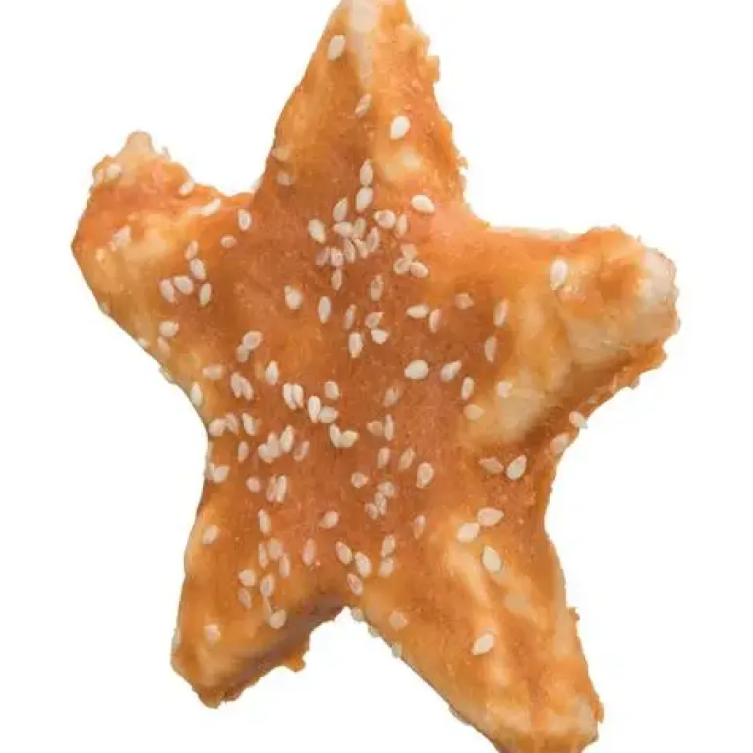 Best Denta Fun Stjerne Kyllingesnack 9 cm - sjov hundesnack med kylling Snacks Til Hvalpe - Lækre Godbidder Til Træning Og Forkælelse|Hundeguf Og Tyggeben Til Hunde
