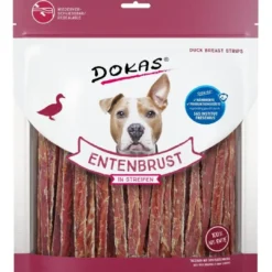 Hot Dokas Andebryststrimler 500 g - naturlige hundesnacks Snacks Til Hvalpe - Lækre Godbidder Til Træning Og Forkælelse|Hundeguf Og Tyggeben Til Hunde