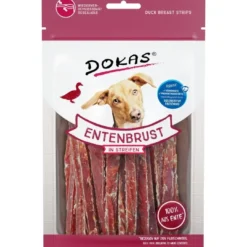 Outlet Dokas Andebryststrimler 70 g - små poser, stor smag Snacks Til Hvalpe - Lækre Godbidder Til Træning Og Forkælelse|Hundeguf Og Tyggeben Til Hunde