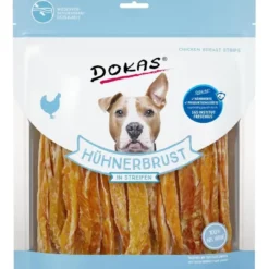Online Dokas Kyllingebryststrimler 500 g - naturlige hundesnacks i stor pose Snacks Til Hvalpe - Lækre Godbidder Til Træning Og Forkælelse|Hundeguf Og Tyggeben Til Hunde