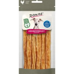 Hot Dokas Kyllingebryststrimler 50 g - naturlige hundesnacks Snacks Til Hvalpe - Lækre Godbidder Til Træning Og Forkælelse|Hundeguf Og Tyggeben Til Hunde