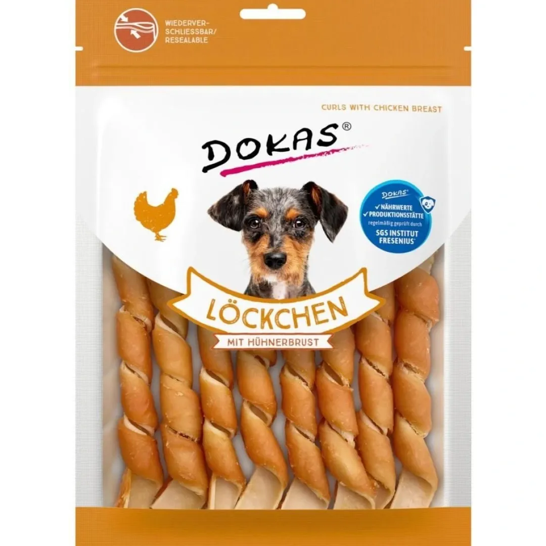 Hot Dokas Snoet kyllingebryst 120 g - lækre tyggepinde til hunde Snacks Til Hvalpe - Lækre Godbidder Til Træning Og Forkælelse|Hundeguf Og Tyggeben Til Hunde