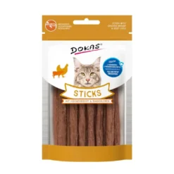 Clearance Dokas Sticks med kylling og okselever 30 g - naturlige kattegodbidder Kattefoder & Snacks|Killingesnacks - Sunde Godbidder Til Killinger