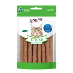 Clearance Dokas Sticks med laksefilet 30 g - naturlige kattegodbidder Kattefoder & Snacks|Killingesnacks - Sunde Godbidder Til Killinger