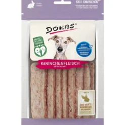 Discount Dokas Tørrede kaninskiver 70 g - naturlige hundesnacks af kanin Snacks Til Hvalpe - Lækre Godbidder Til Træning Og Forkælelse|Hundeguf Og Tyggeben Til Hunde