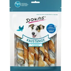 Sale Dokas Tyggepind med kyllingebryst og fisk 170 g - sund tyggeben Snacks Til Hvalpe - Lækre Godbidder Til Træning Og Forkælelse|Hundeguf Og Tyggeben Til Hunde