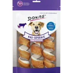 Outlet Dokas Tyggespiral med kyllingebryst 3 stk 110 g - lækre hundesnacks Snacks Til Hvalpe - Lækre Godbidder Til Træning Og Forkælelse|Hundeguf Og Tyggeben Til Hunde